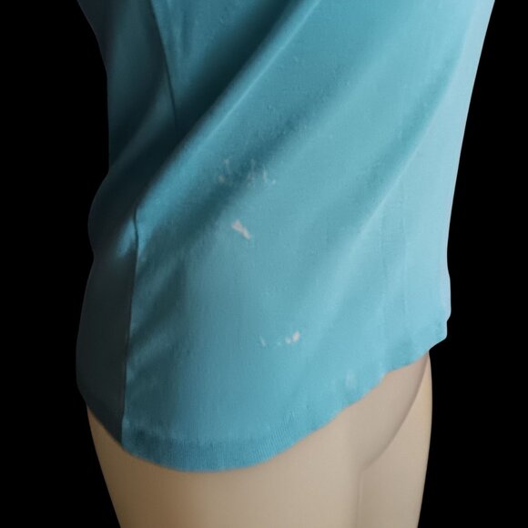 Vintage Womens T-shirt Medium Single Stitch 80's Scoop Neck Fitted Mom Distress - Picture 4 of 9